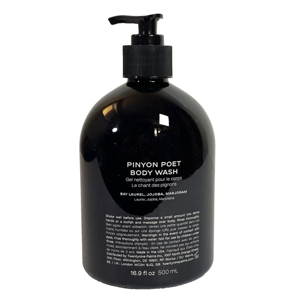 29 Palms Pinyon Poet Body Wash Full Size 16.9 Fluid Oz Vegan Cruelty Free NIB